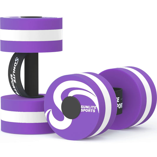 Large Water Dumbbells with Handle Strip (Purple Premium)