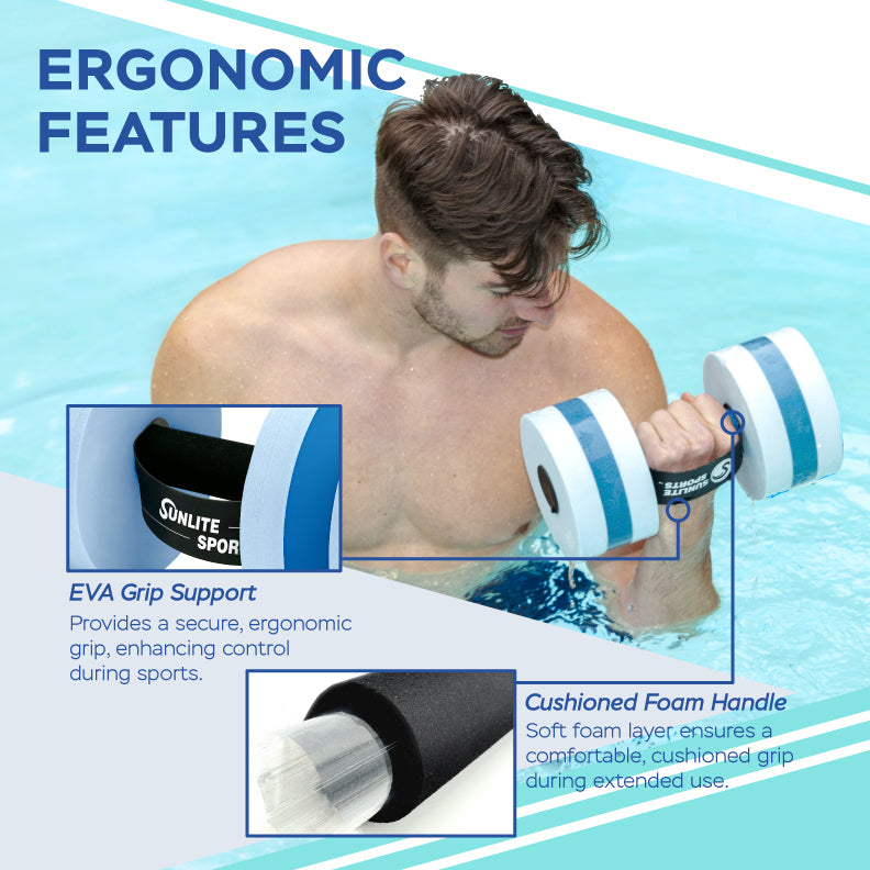 Aqua Fitness Complete Set With Training Manual, Mesh Bag, Aqua Dumbbells, Swim Belt and Aqua Cuffs