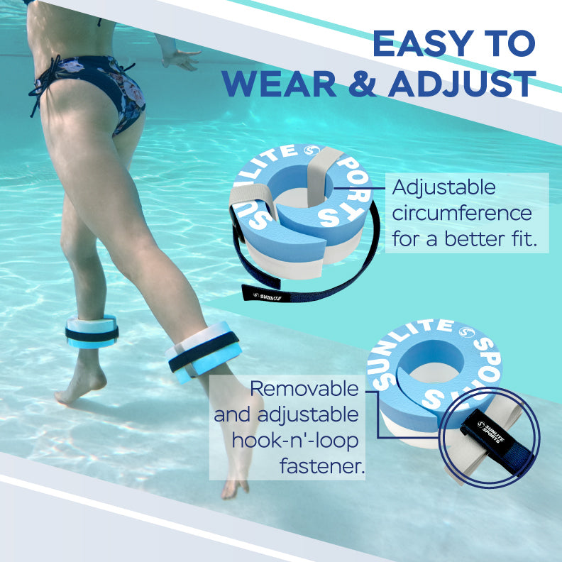 Aqua Fitness Complete Set With Training Manual, Mesh Bag, Aqua Dumbbells, Swim Belt and Aqua Cuffs