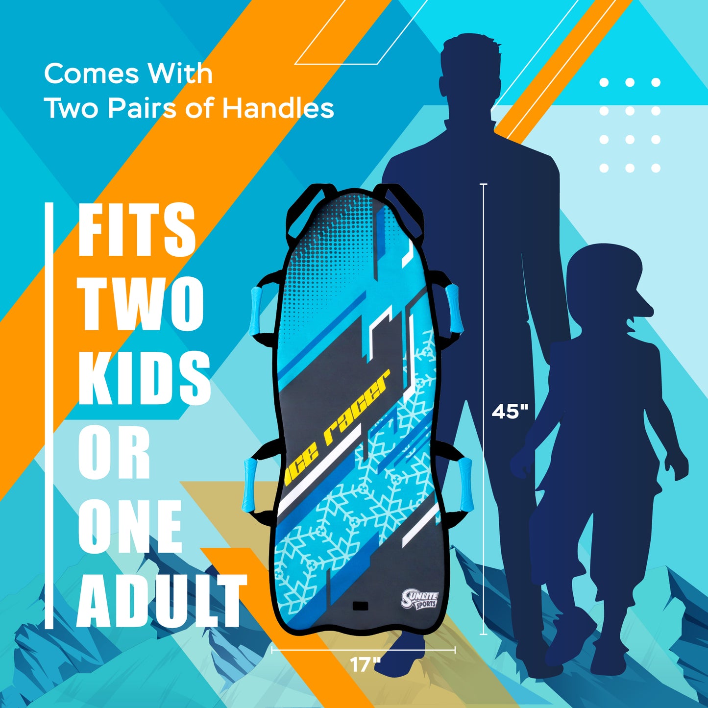 Premium Arctic Breeze Ice Racer 45" Foldable Snow Sled