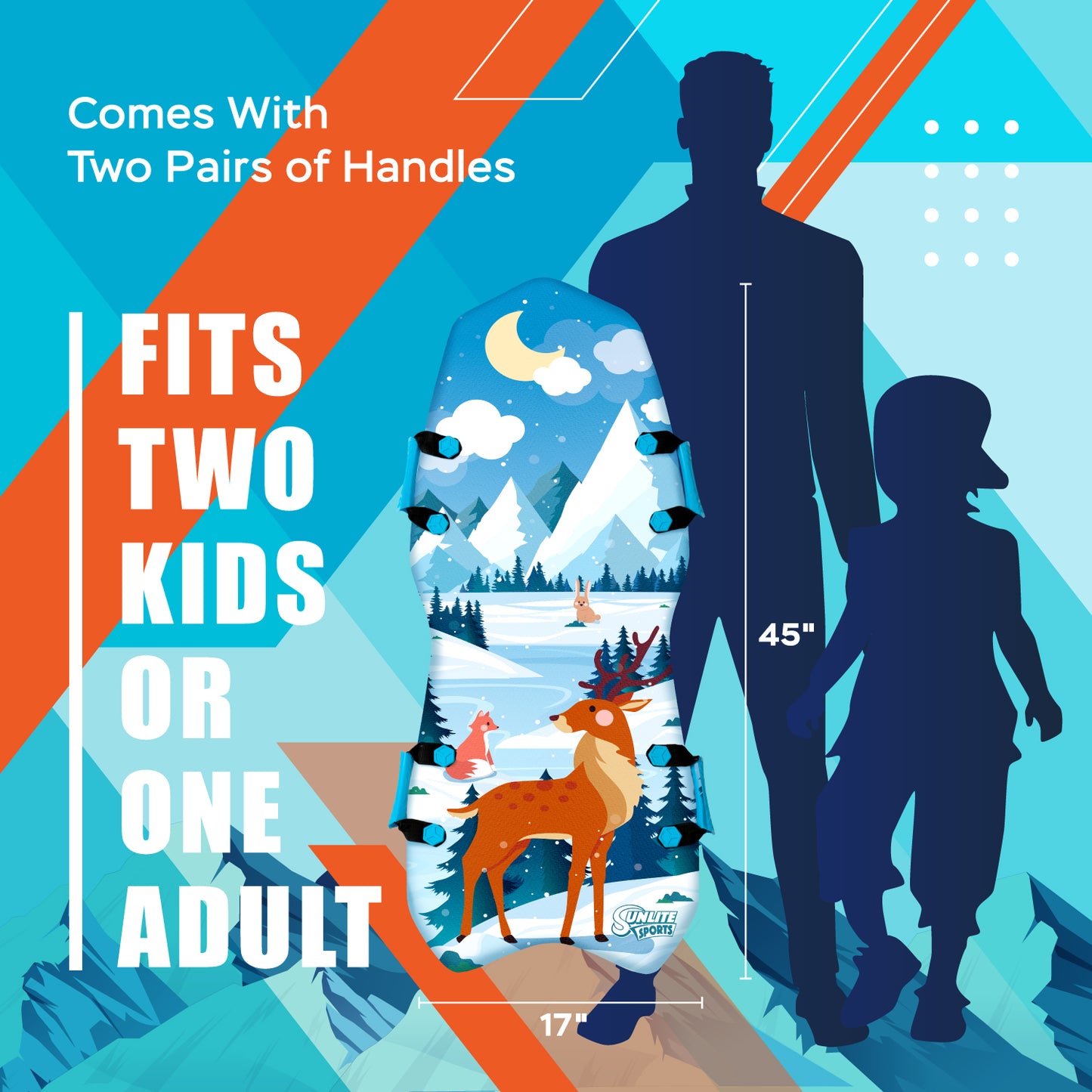 Premium Winter Wonderland 45" Foam Snow Sled