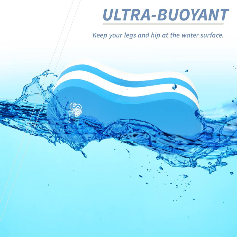 Junior Pull Buoy Premium Eva Foam (Blue/White)