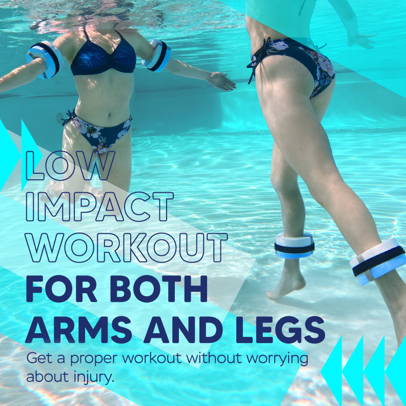 Aquatic Fitness Cuffs, Water Aerobics Float Ring with Adjustable Webbing