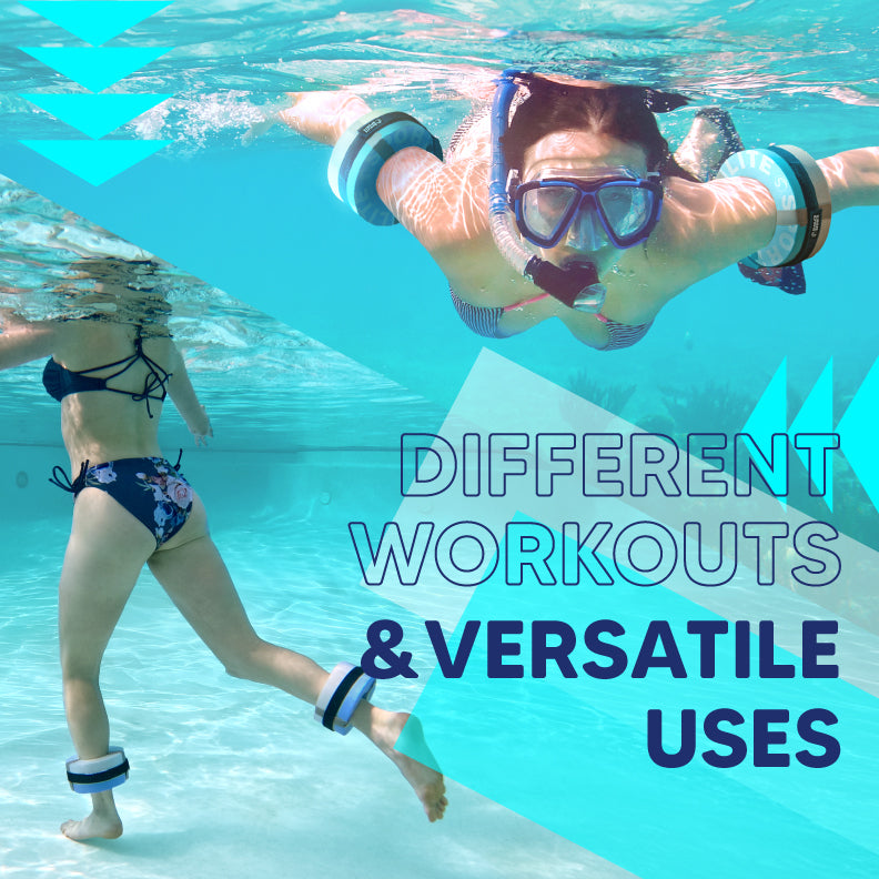 Aquatic Fitness Cuffs, Water Aerobics Float Ring with Adjustable Webbing
