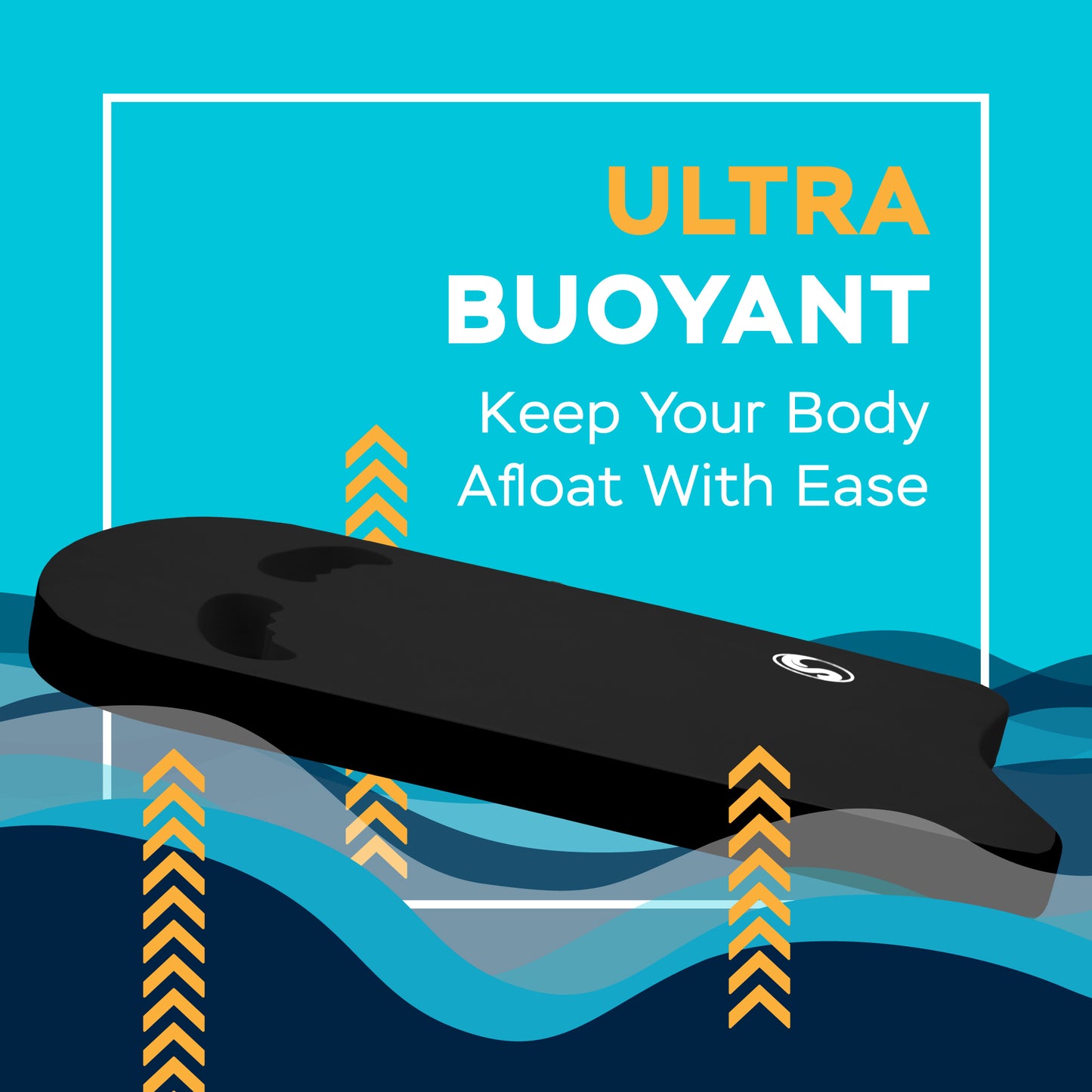 Kickboard With Ergonomic Handles (Black)