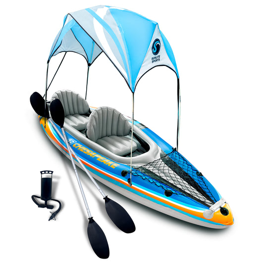 S2 Chesapeake 2-Person Inflatable Kayak with Sunshade Canopy