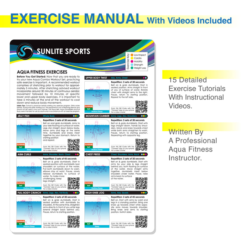 Aqua Fitness Full Body Set With Training Manual