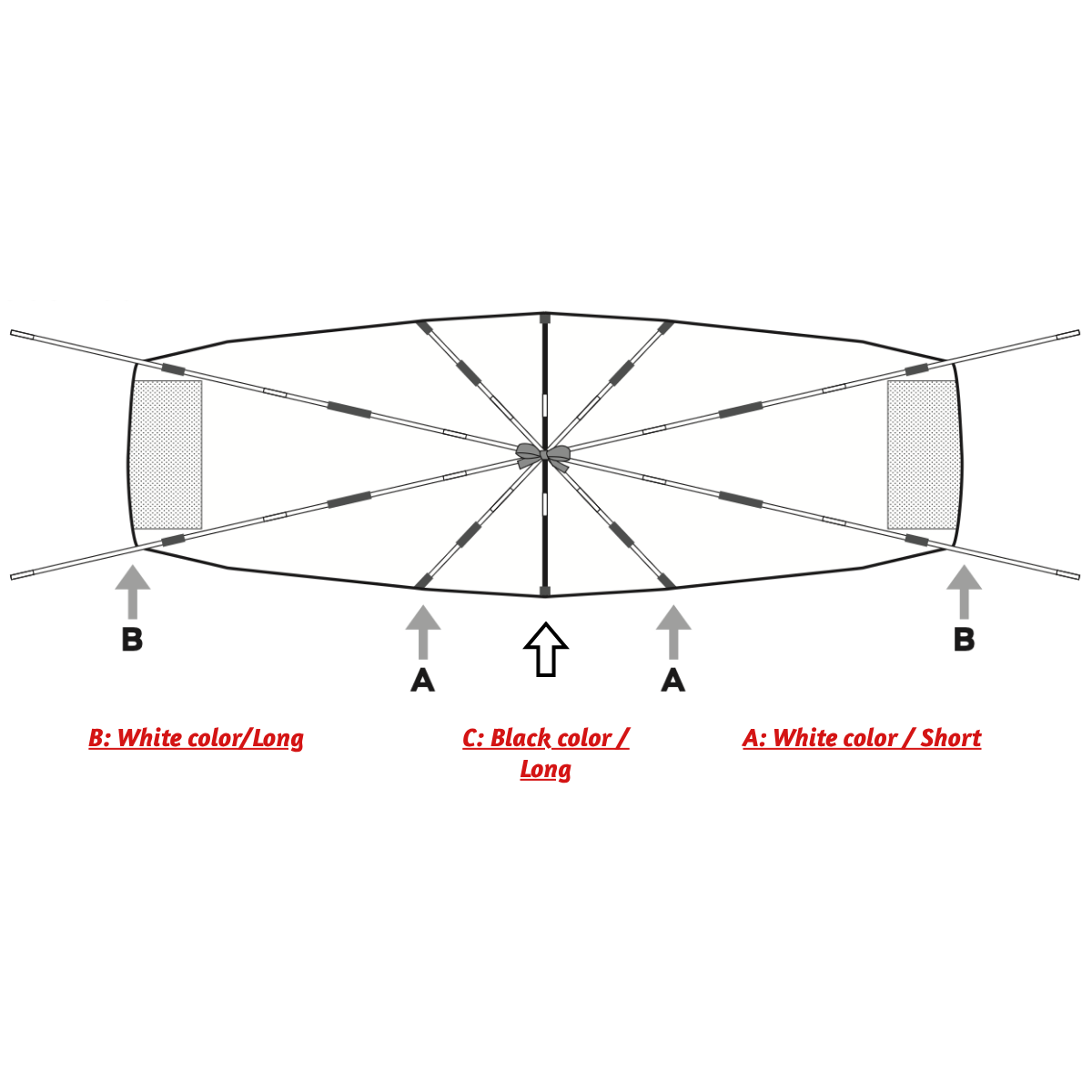Replacement Canopy Support Poles for 2-Person River Blazer Tube (3015SS)