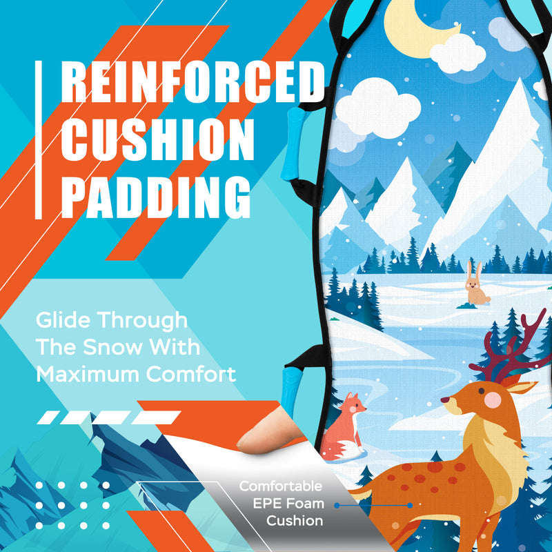 Winter Wonderland 45" Foldable Snow Sled with Extra Padding