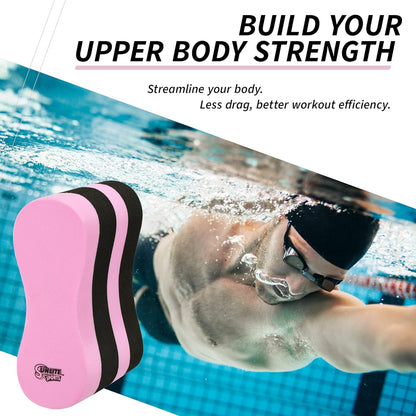 Junior Pull Buoy Premium Eva Foam (Pink/Black)