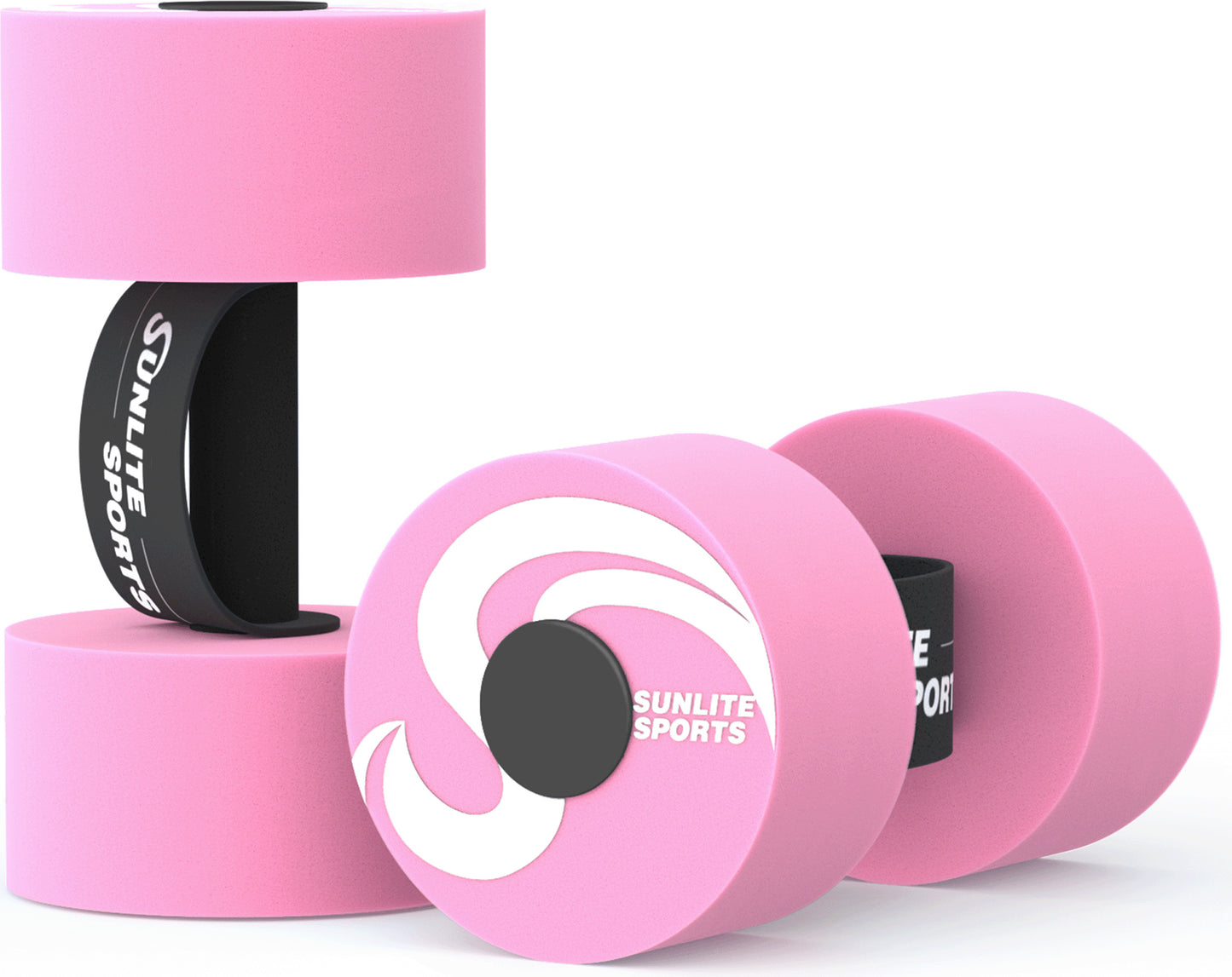 Large Water Dumbbells with Handle Strip (Pink)