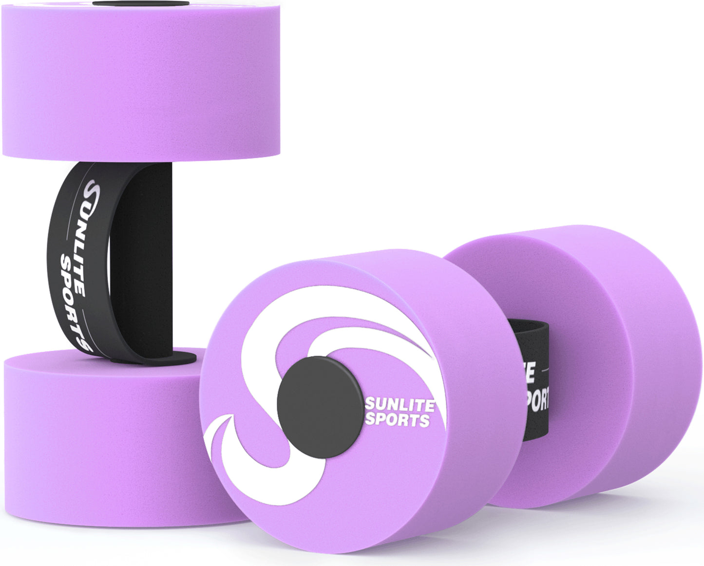 Large Water Dumbbells with Handle Strip (Purple)