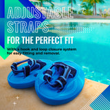 2-in-1 Resistance Hand and Feet Paddles (Blue Large)