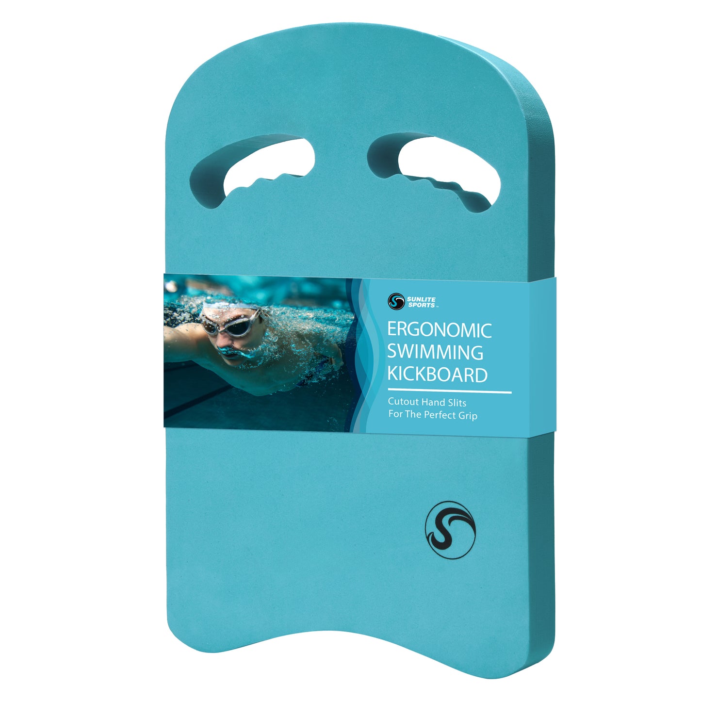 Kickboard With Ergonomic Handles (Aqua Blue)