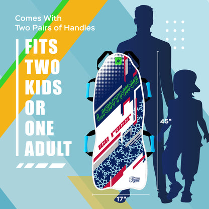 Premium Captain Ice Racer 45" with LED Foldable Snow Sled