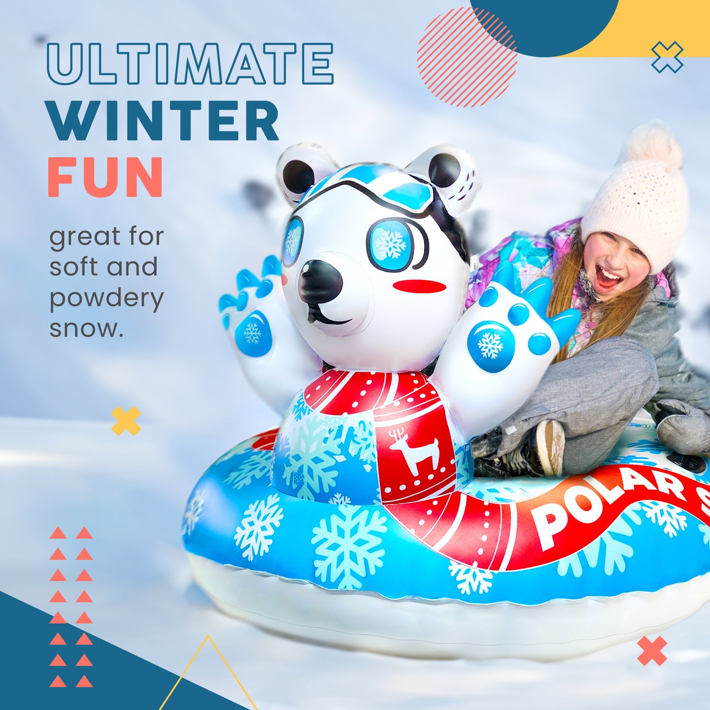 Pookie the Polar Bear Slider Snow Tube