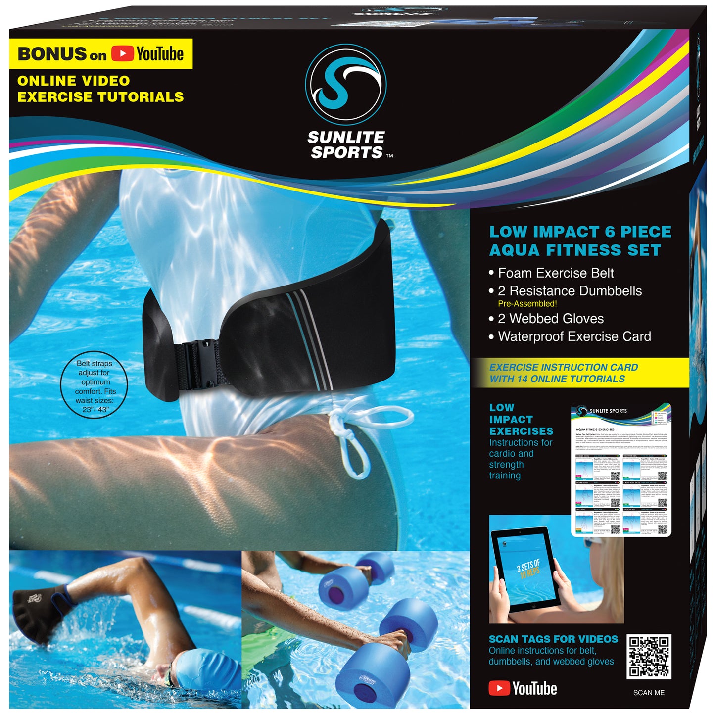 Aqua Fitness Complete Set With Training Manual - Sunlite Sports