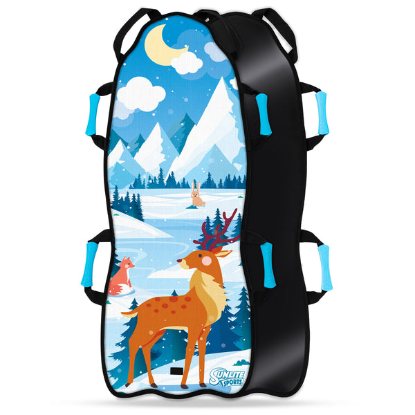 Winter Wonderland 45" Foldable Snow Sled with Extra Padding - Sunlite Sports
