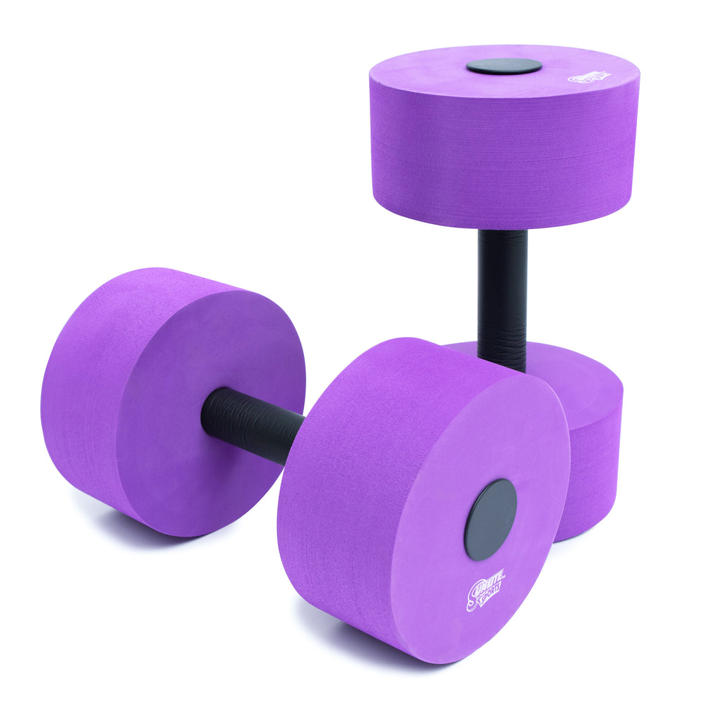 Get Fit with XL Water Dumbbells - 10lbs of Resistance (Purple